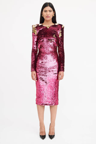 Alexandre Vauthier Open Back Sequin Dress