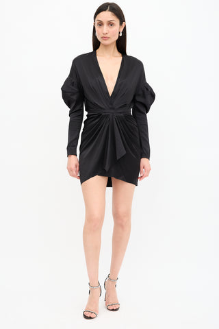 Alexandre Vauthier Silk Satin Draped Dress