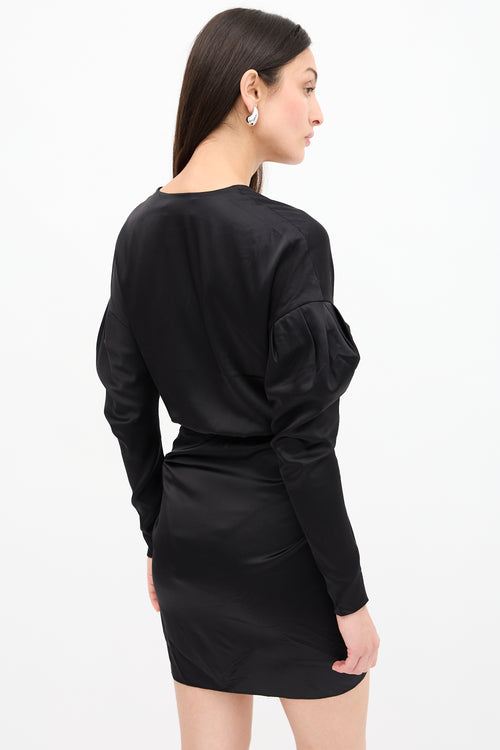 Alexandre Vauthier Silk Satin Draped Dress