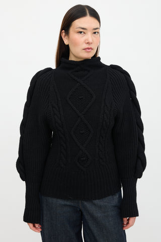 Alexandre Vauthier Wool Cable Knit Sweater
