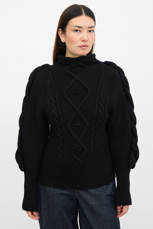 Alexandre Vauthier Wool Cable Knit Sweater