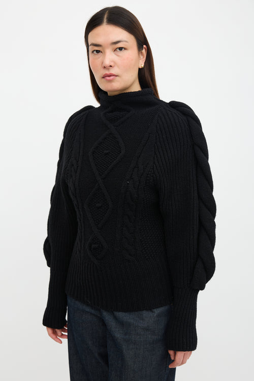 Alexandre Vauthier Wool Cable Knit Sweater