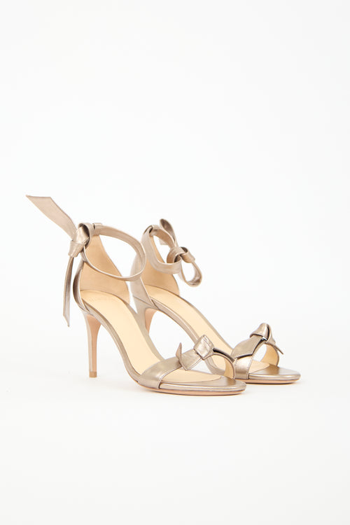 Alexandre Birman Metallic Leather Clarita Heel