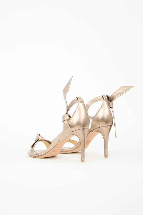 Alexandre Birman Metallic Leather Clarita Heel