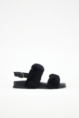 Alexandre Birman Shearling & Leather Sport Sandal