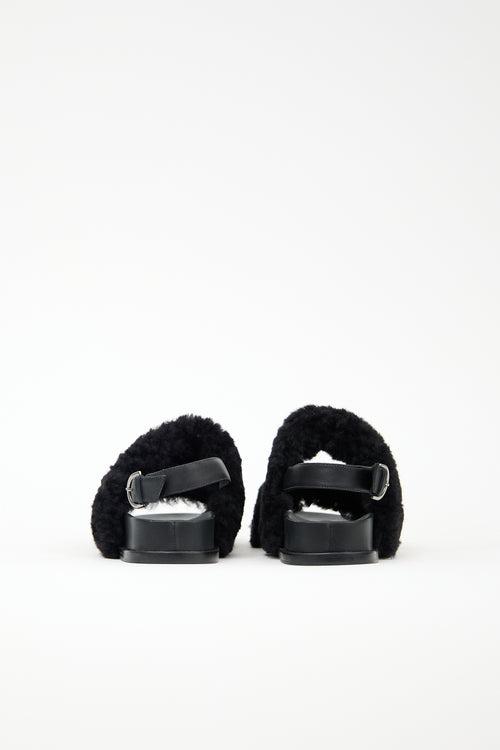 Alexandre Birman Shearling & Leather Sport Sandal