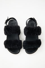 Alexandre Birman Shearling & Leather Sport Sandal