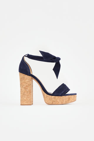 Alexandre Birman Suede Celine Platform Sandal