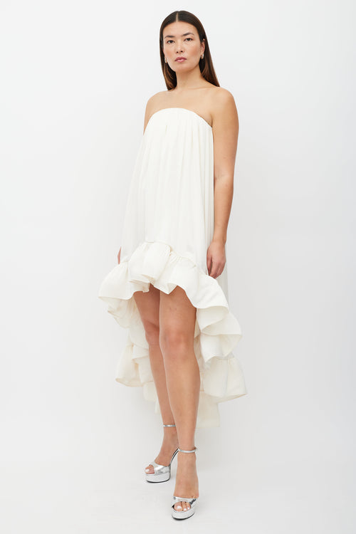 Alexis Cream Ruffle Sleeveless Dress