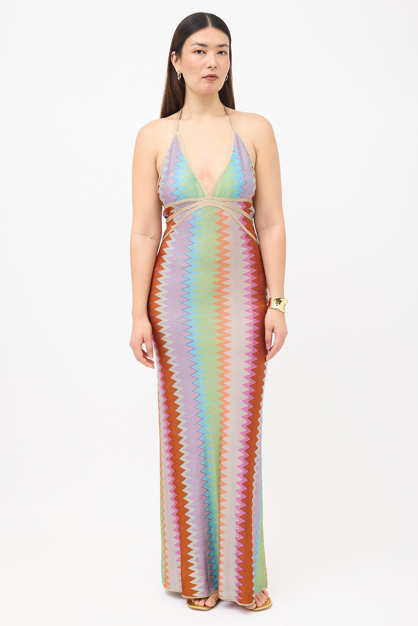 Alexis // Knit Chevron Enna Maxi Dress VSP Consignment Alexis // Knit Chevron Enna Maxi Dress VSP Consignment