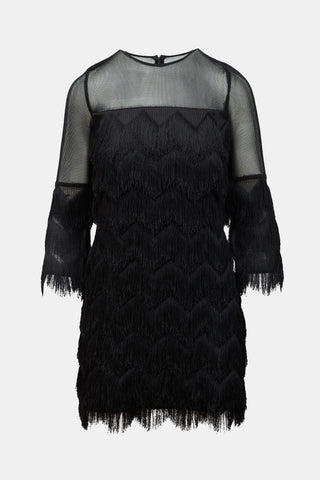Alexis Mesh & Fringe Mini Dress