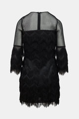 Alexis Mesh & Fringe Mini Dress