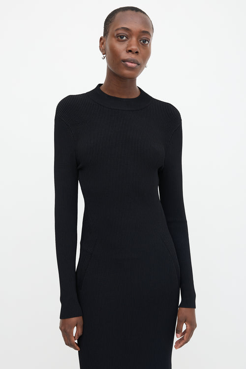 Alexis Ribbed Knit Backless Dress