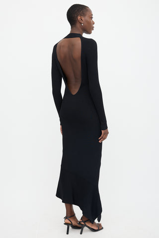 Alexis Ribbed Knit Backless Dress