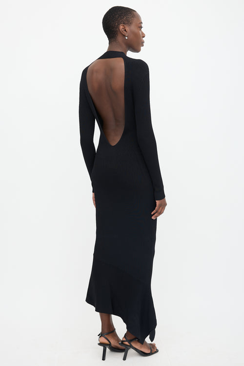 Alexis Ribbed Knit Backless Dress