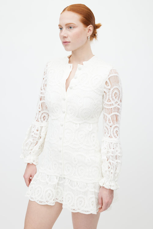 Alexis White Crochet Lace Dress