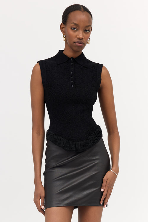 Alaïa Velour Jacquard Top