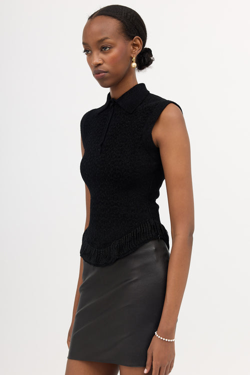 Alaïa Velour Jacquard Top