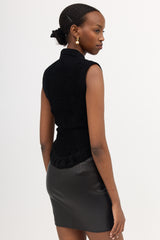 Alaïa Velour Jacquard Top