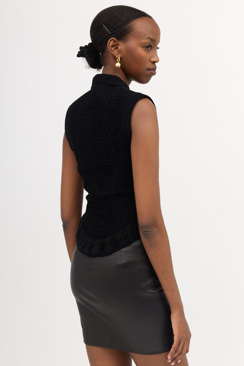 Alaïa Velour Jacquard Top