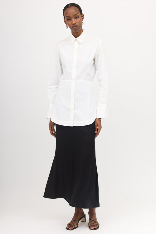 Alaïa Ruched High-Low Shirt