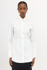 Alaïa Ruched High-Low Shirt