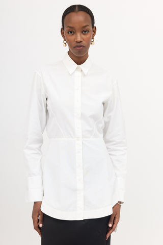 Alaïa Ruched High-Low Shirt