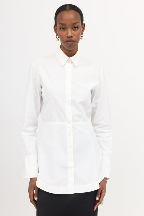 Alaïa Ruched High-Low Shirt