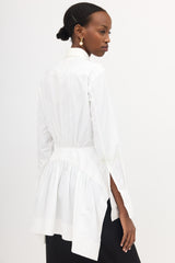 Alaïa Ruched High-Low Shirt