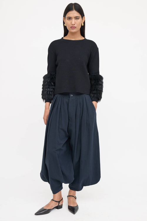 Alice + Olivia Fur Wool Sweater