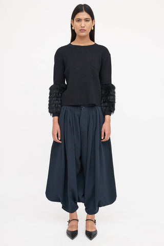 Alice + Olivia Fur Wool Sweater