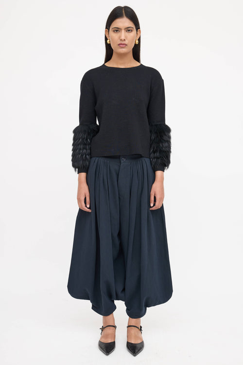 Alice + Olivia Fur Wool Sweater