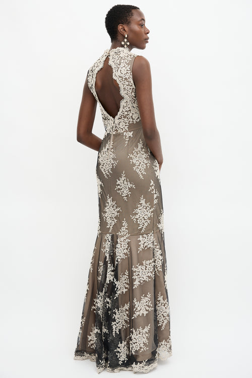 Alice + Olivia Lace Mesh Dress