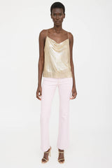 Alice + Olivia Chainmail Cowl Top