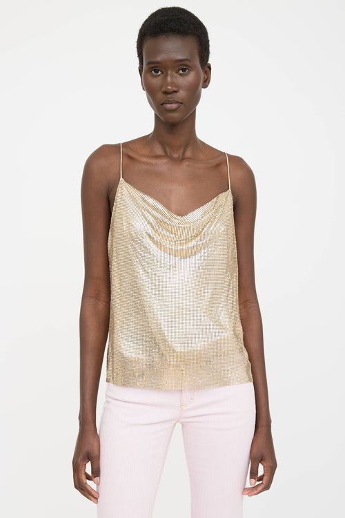 Alice + Olivia Chainmail Cowl Top