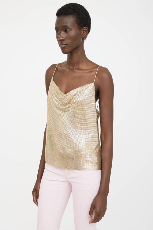 Alice + Olivia Chainmail Cowl Top