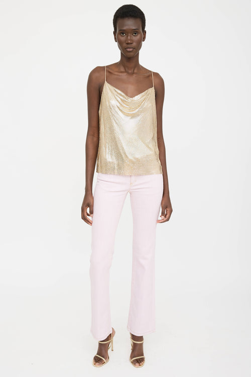 Alice + Olivia Chainmail Cowl Top