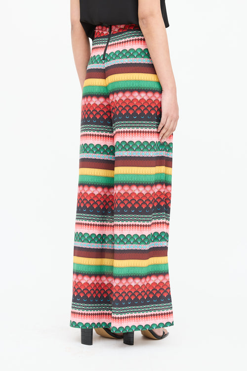 Alice + Olivia Patterned Wide Leg Pants