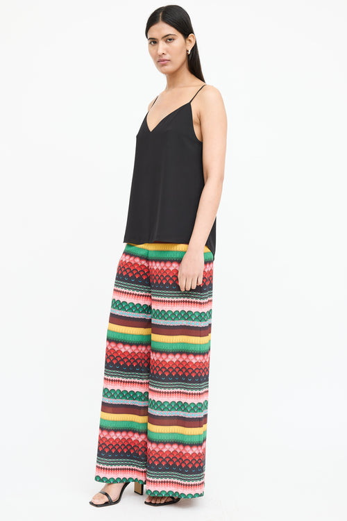 Alice + Olivia Patterned Wide Leg Pants