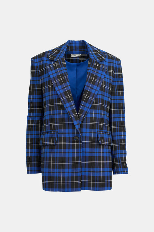 Alice + Olivia Denny Plaid Blazer