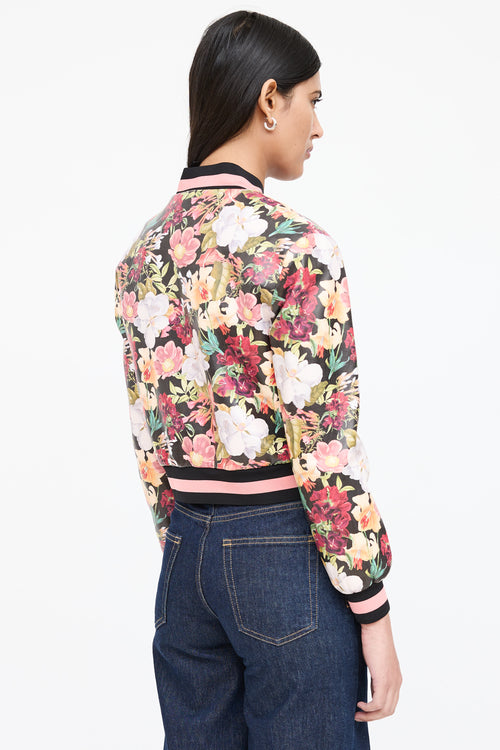 Alice + Olivia Floral Faux Leather Jacket