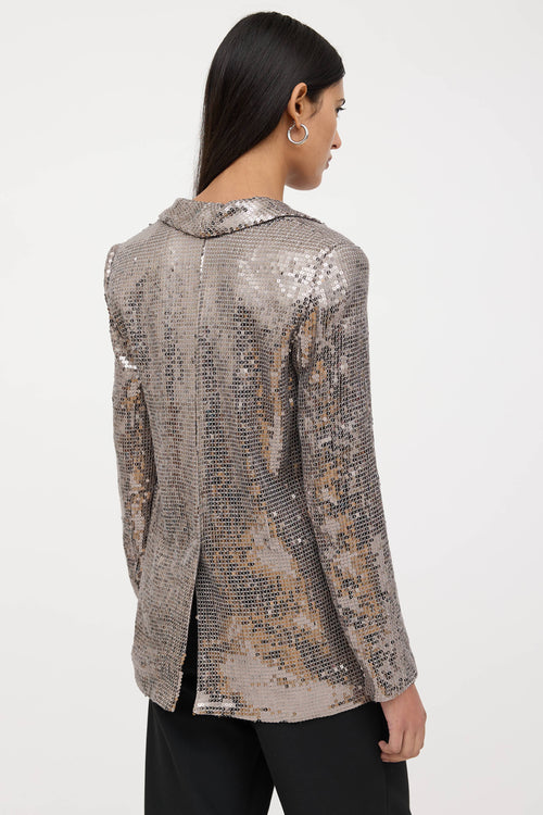 Alice + Olivia Sequin Shawl Blazer