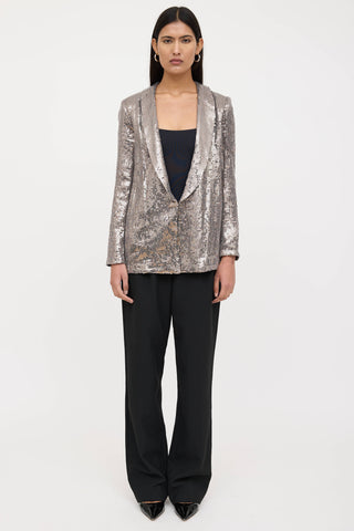 Alice + Olivia Sequin Shawl Blazer