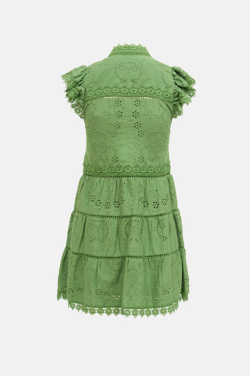 Alice + Olivia Marina Eyelet Dress