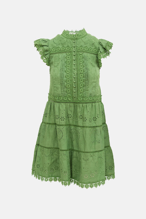 Alice + Olivia Marina Eyelet Dress