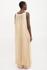 Alice + Olivia Metallic Plissé Rosalie Jumpsuit