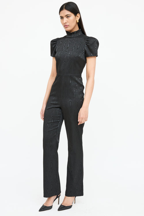 Alice + Olivia Textured Mock Neck Jumpsuit