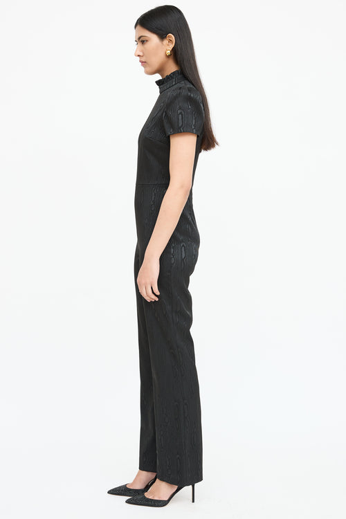 Alice + Olivia Textured Mock Neck Jumpsuit