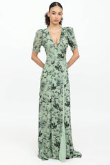 Alice + Olivia Tiana Wrap Maxi Dress