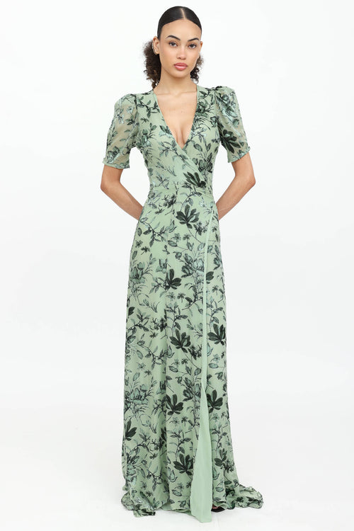 Alice + Olivia Tiana Wrap Maxi Dress